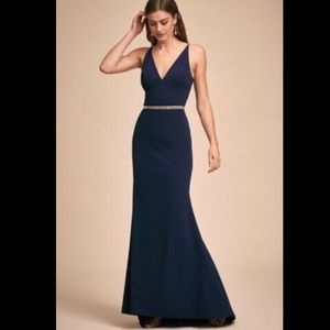 Anthropologie BHLDN V-Neck Formal Gown